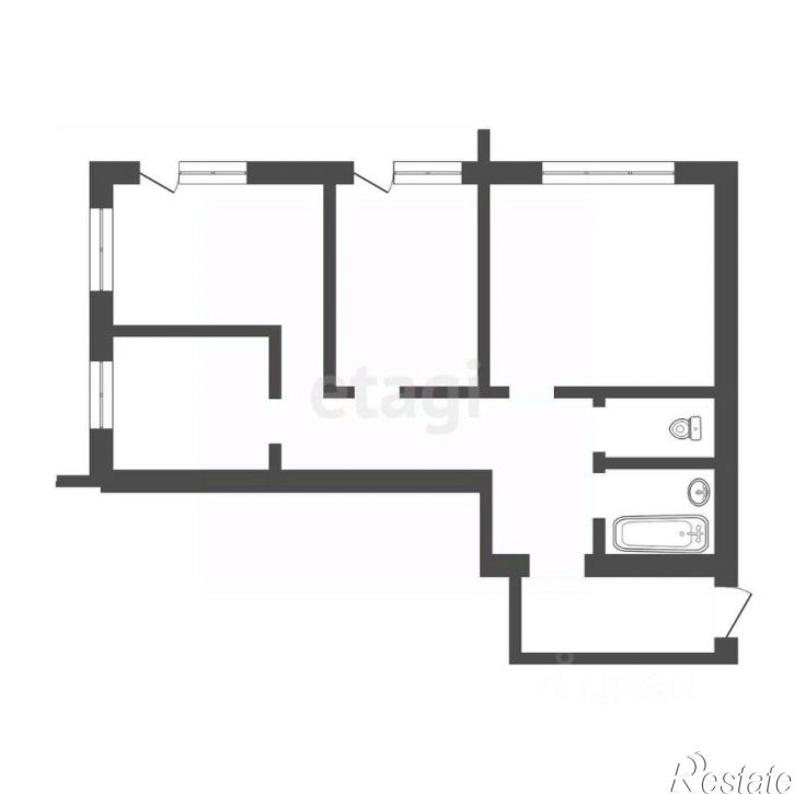 3-комн квартира