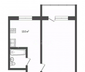 1-комн, 35кв м, этаж 3/3 