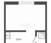 1-комн, 21кв м, этаж 5/5 