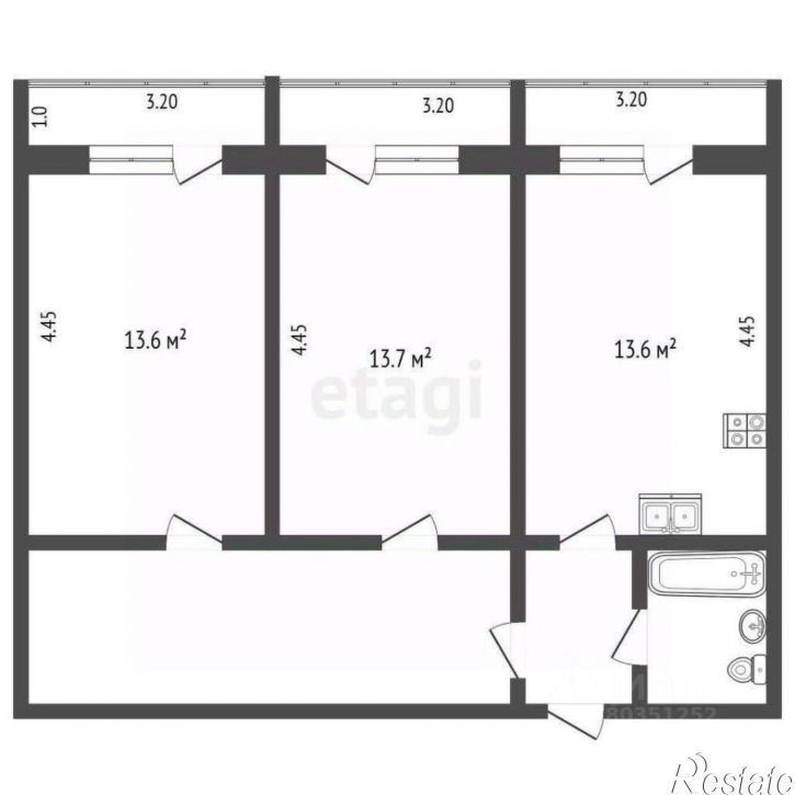 2-комн квартира улица Челюскинцев, 28,  д. 28