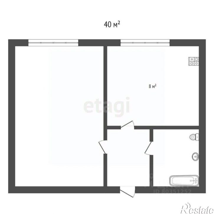 1-комн квартира улица Суворова, 45,  д. 45