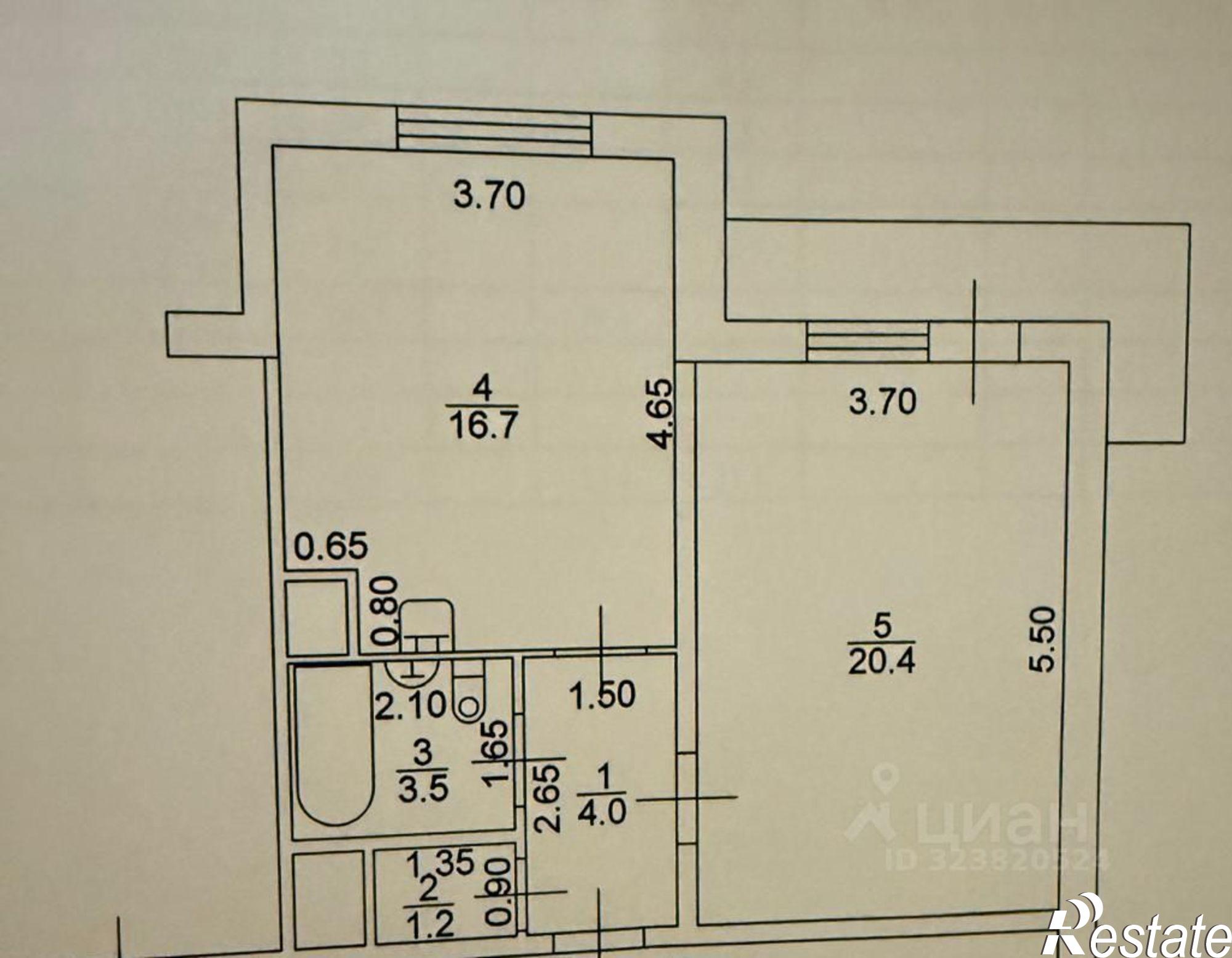 Купить квартиру за 4 500 000 рублей на улица Калинина, 11