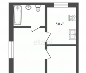 1-комн, 26кв м, этаж 1/5 Октябрьская улица, 38