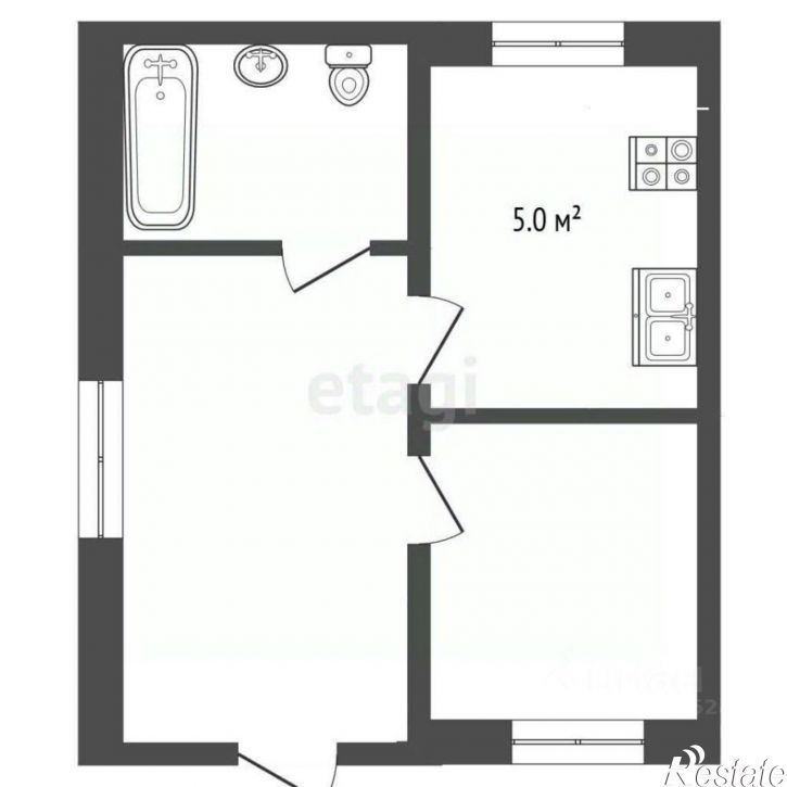 1-комн квартира Октябрьская улица, 38,  д. 38