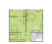 1-комн, 48 кв м, этаж 4/6 Бакинская улица, 39Г