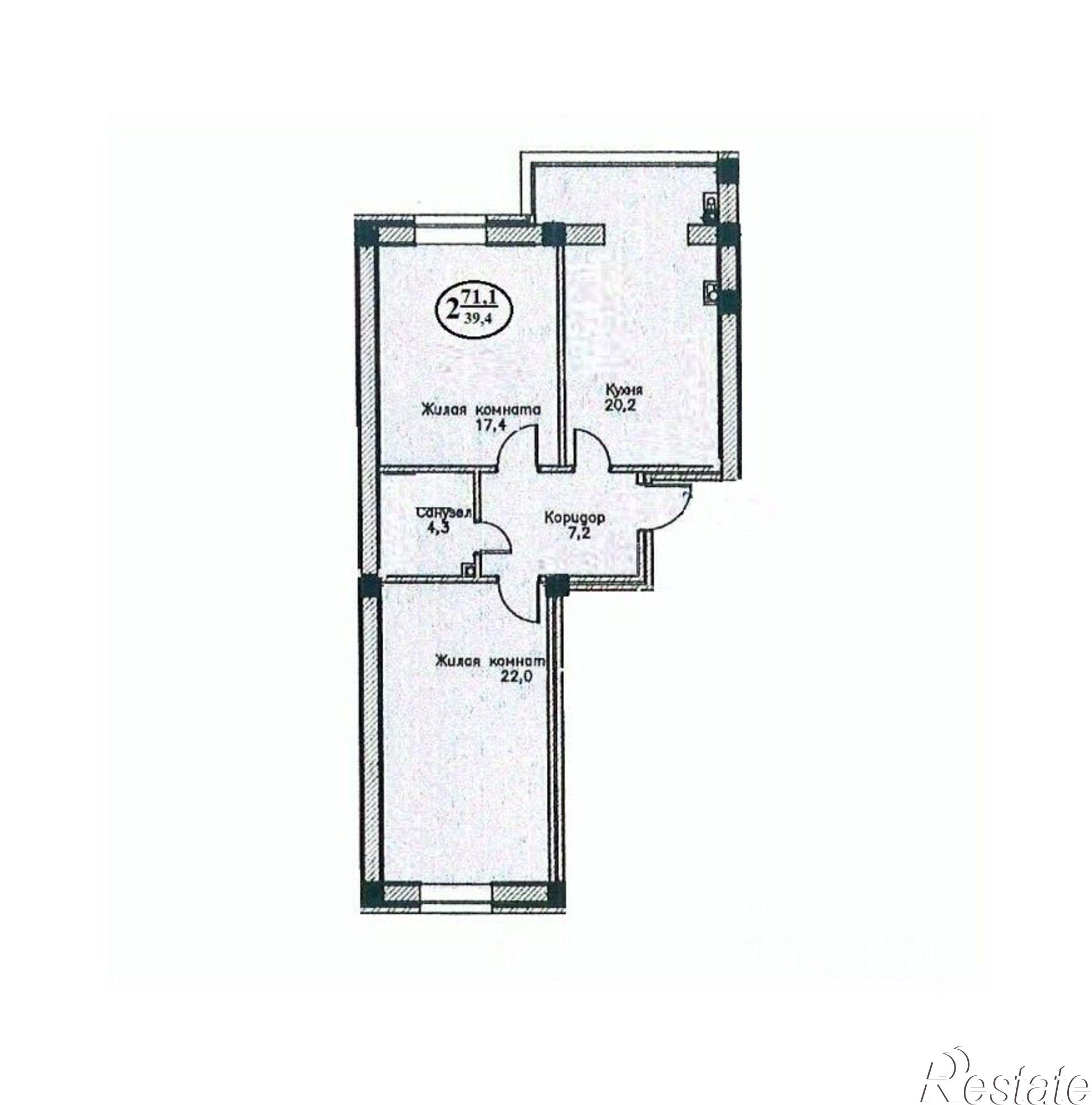 Купить квартиру за 9 100 000 рублей на Озёрная улица, 2Д к1