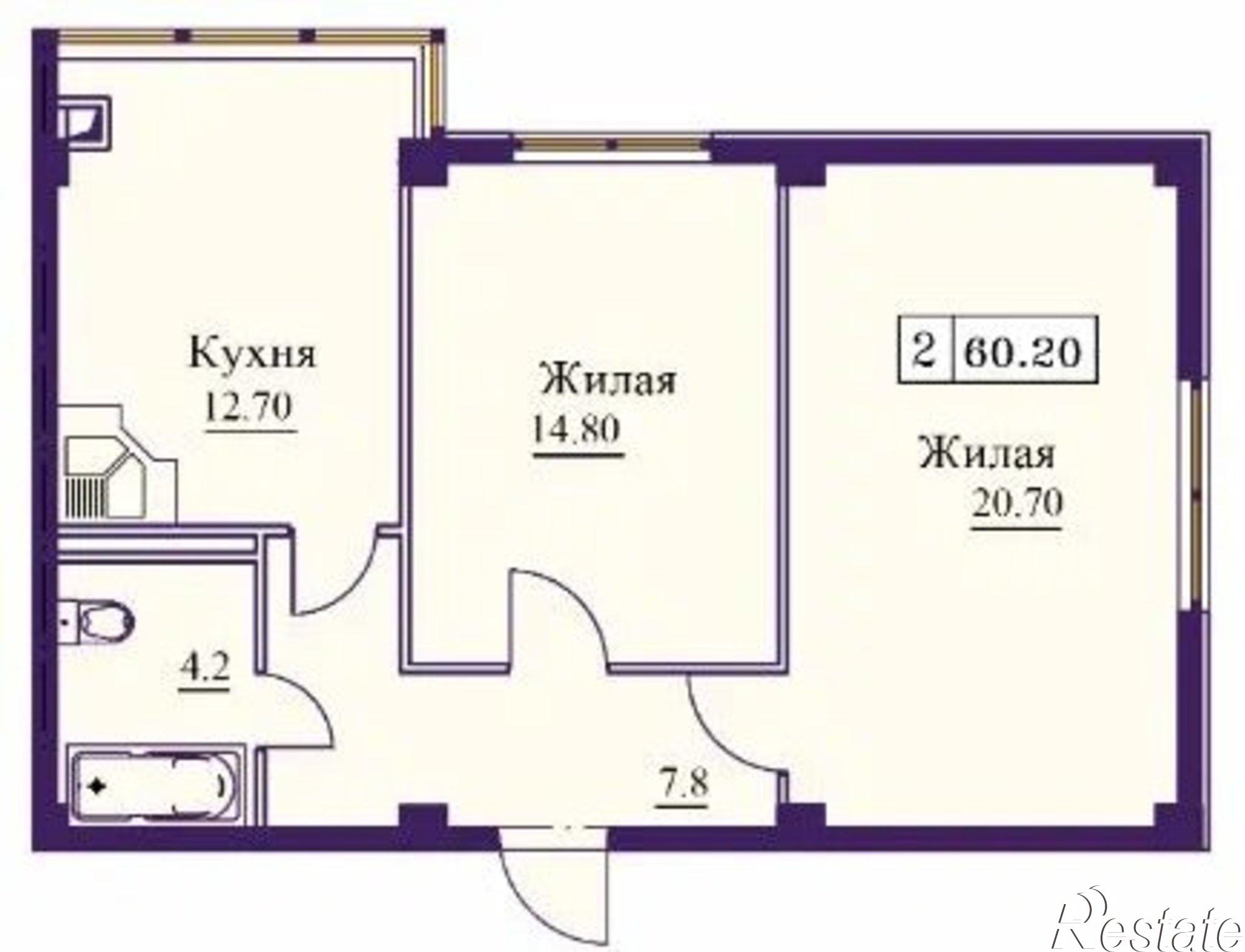 Купить квартиру за 6 020 000 рублей на ул Советская, 69А