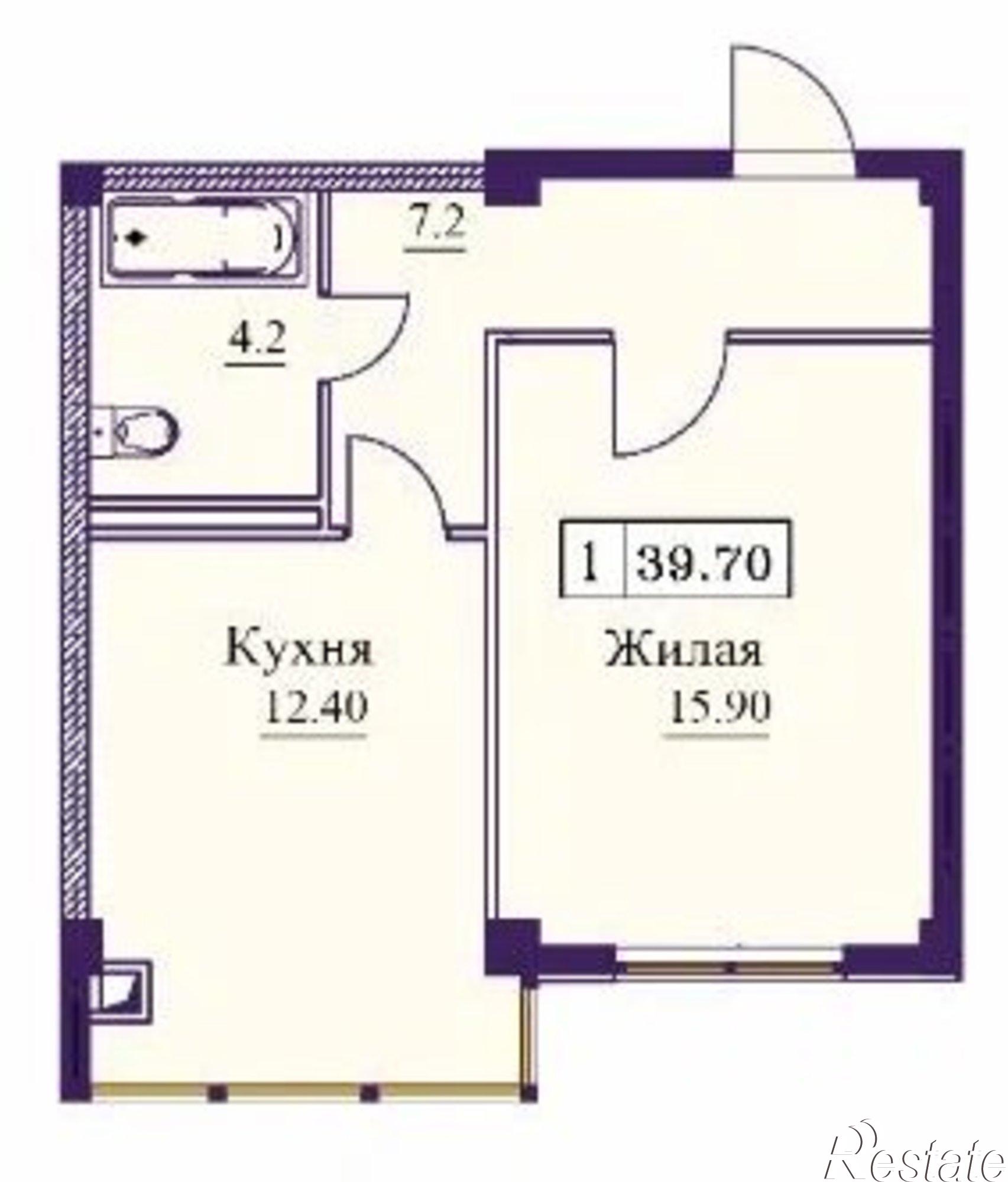 Купить квартиру за 4 367 000 рублей на Советская улица, 69А