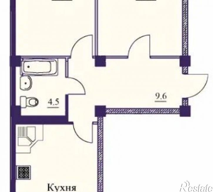 2-комн квартира в новом доме Советская улица