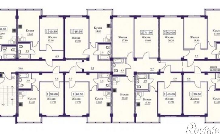 3-комн квартира в новом доме Советская улица