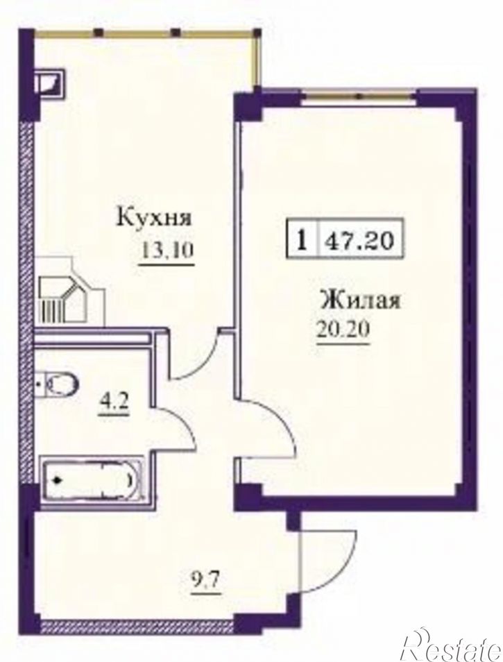 1-комн квартира в новом доме ул Советская, 69А,  д. 69А