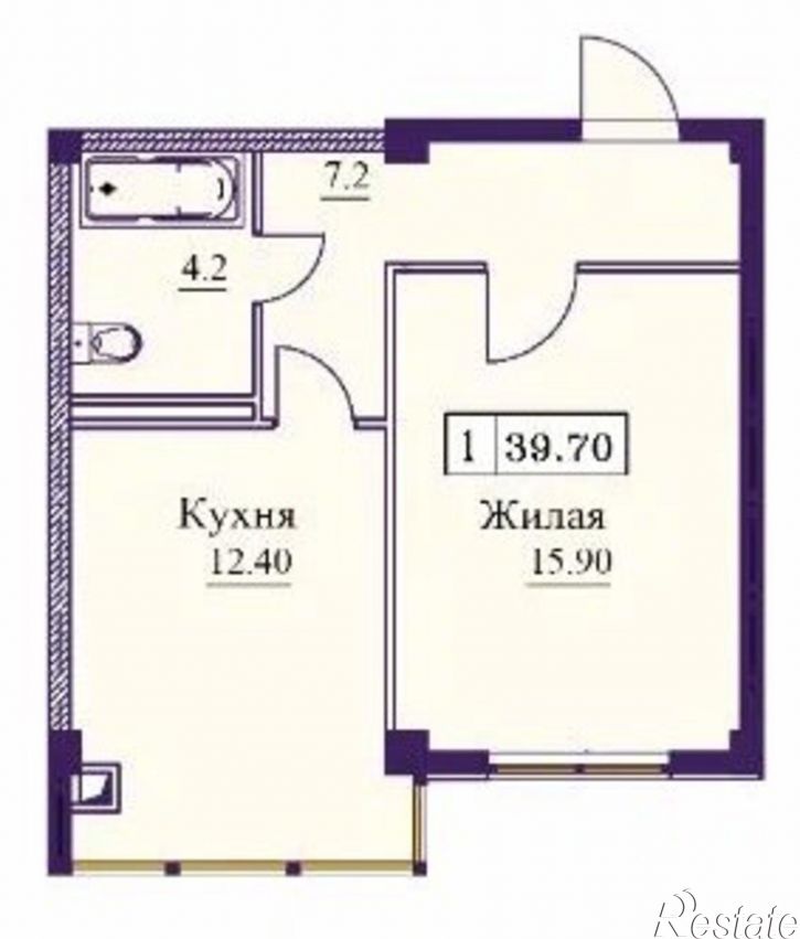 1-комн квартира в новом доме ул Советская, 69А,  д. 69А