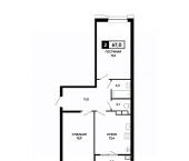 2-комн, 67 кв м, этаж 9/20 Российский проспект, 18к4