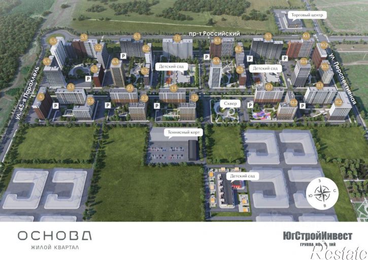 2-комн квартира в новом доме Российский проспект, 18к4