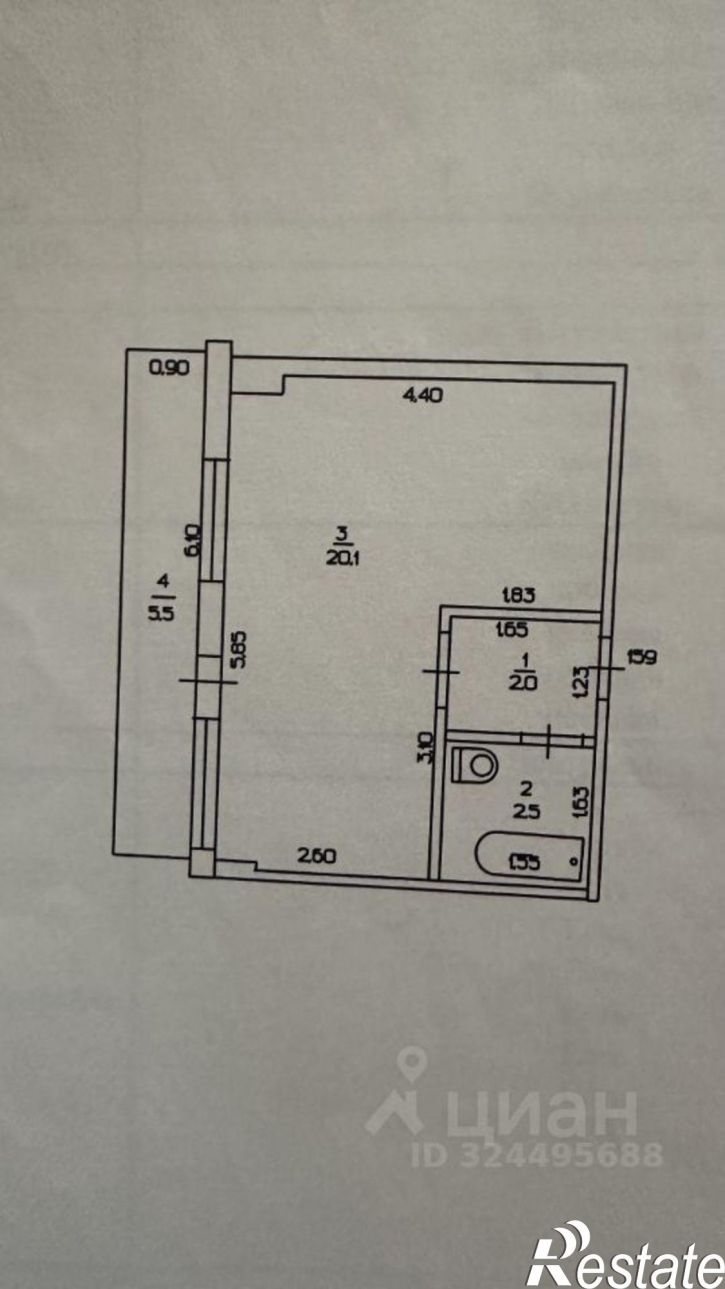 1-комн квартира Молодёжная улица, 15,  д. 15