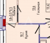 1-комн, 33кв м, этаж 2/6 ул Катыхина, 183 13