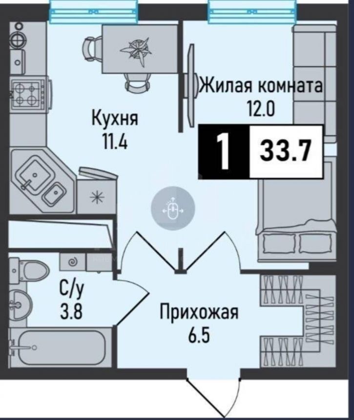1-комн квартира Рядового Панченко ул.