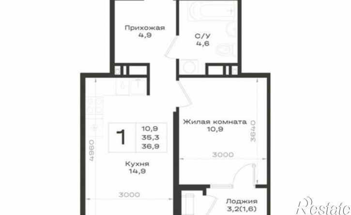 1-комн квартира в новом доме Предгорный муниципальный округ, ЖК Нагория