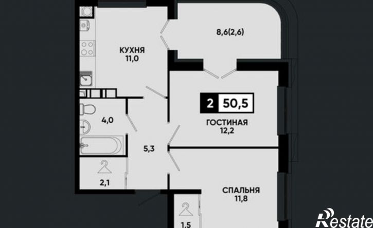 2-комн квартира в новом доме Кисловодск, ЖК Моя Легенда