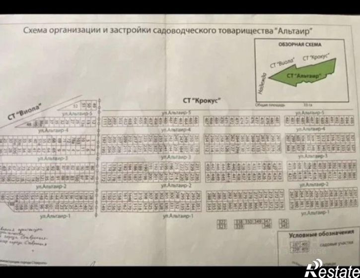 Земельный участок Ставрополь, садовое товарищество Альтаир