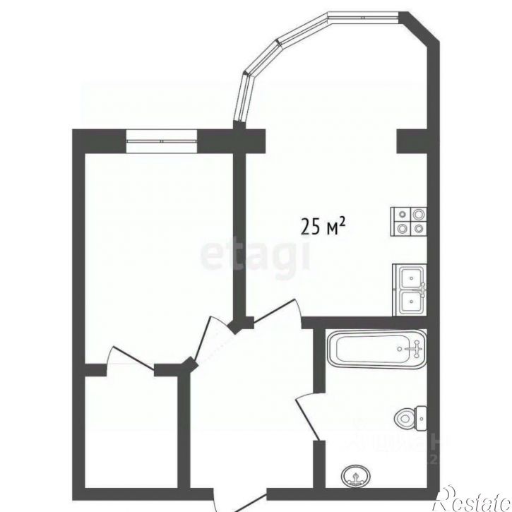1-комн квартира