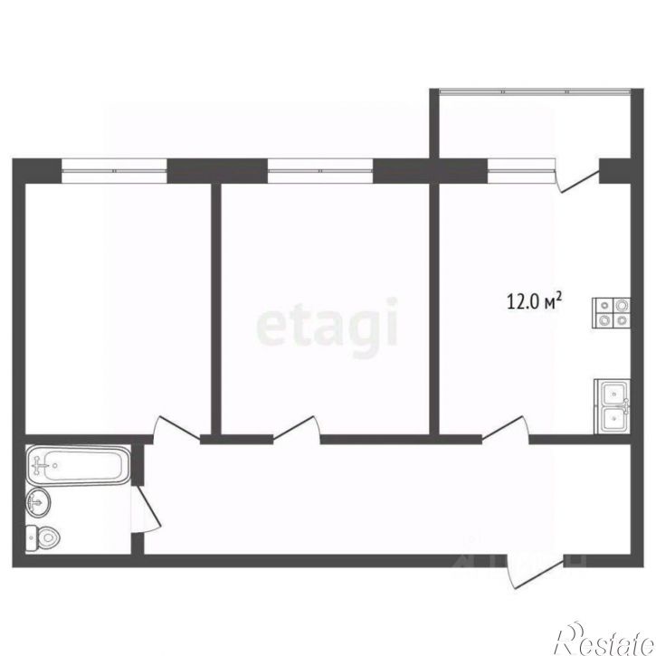 1-комн квартира ул Степная, 1Б,  д. 1Б