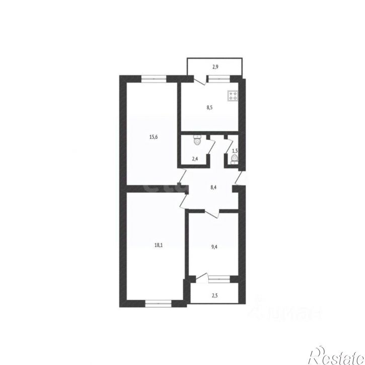 3-комн квартира ул Школьная, 9Б,  д. 9Б