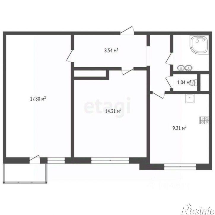 2-комн квартира