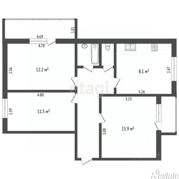 3-комн квартира ул Терешковой, 71,  д. 71