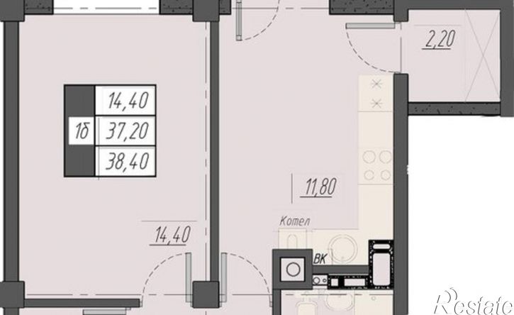 1-комн квартира в новом доме ул Егоршина, 6а,  д. 6а