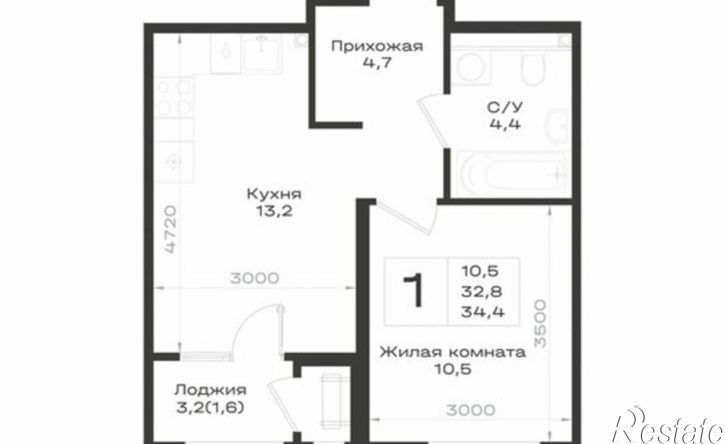 1-комн квартира в новом доме Предгорный муниципальный округ, ЖК Нагория