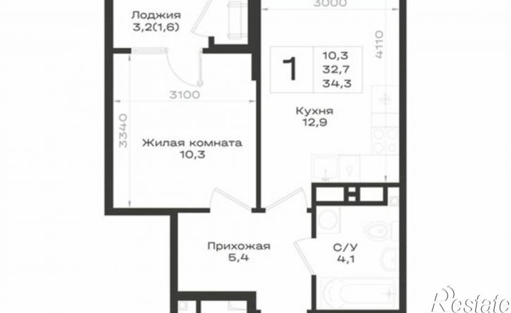1-комн квартира в новом доме Предгорный муниципальный округ, ЖК Нагория