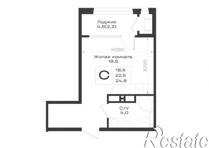 1-комн квартира в новом доме Ленина улица, д.63